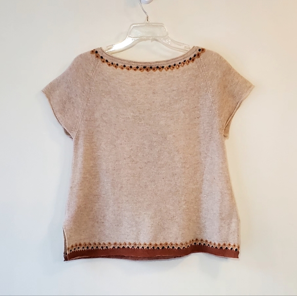 Calypso St. Barth Cashmere Beaded Short Sleeve Sweater - Picture 14 of 14